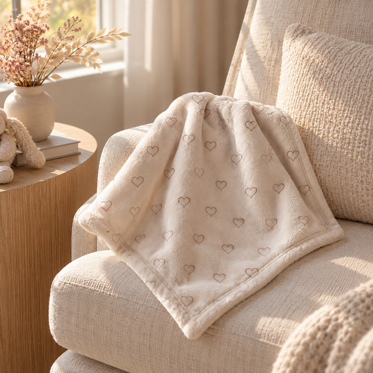 Tiny Hearts Minky Baby Lovey by Rooted & Refined