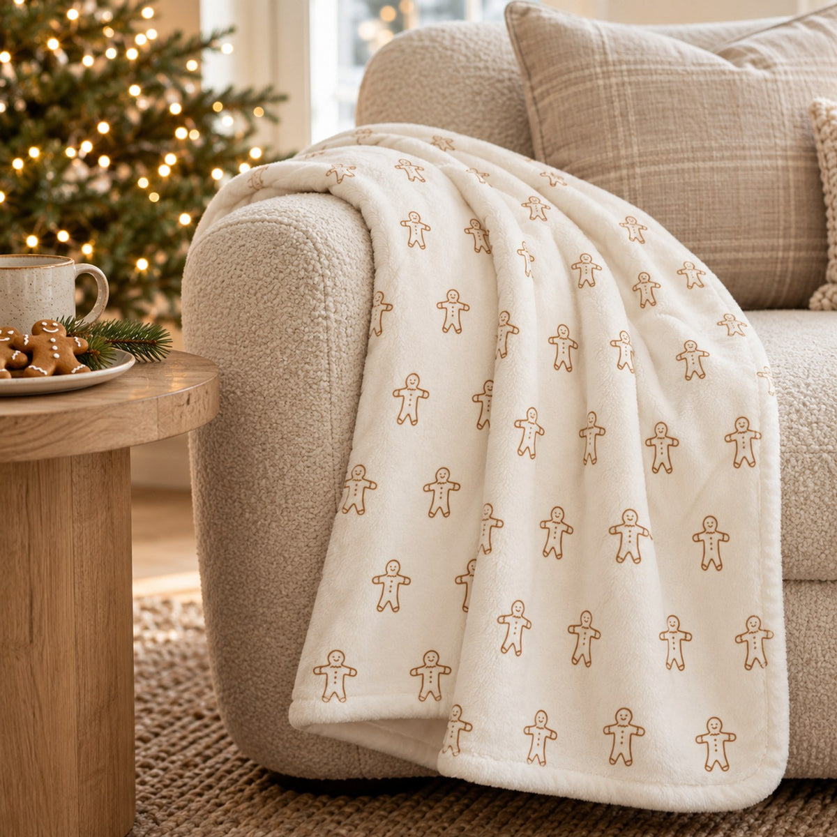 Gingerbread Man Minky Baby Blanket by Rooted & Refined