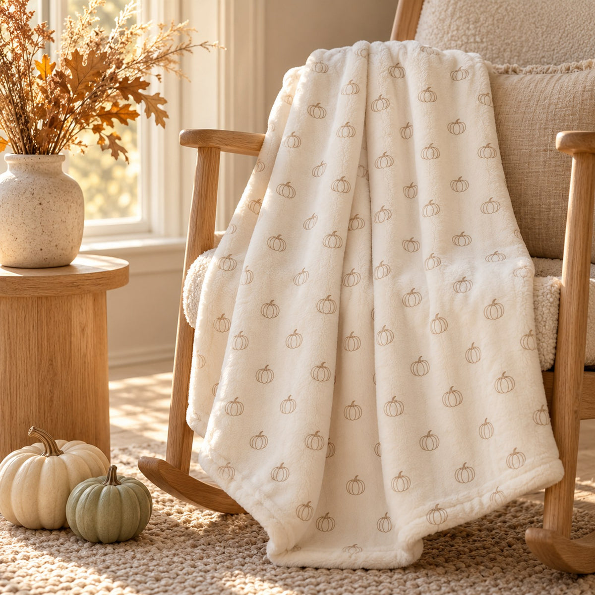 Pumpkin Minky Baby Blanket by Rooted & Refined