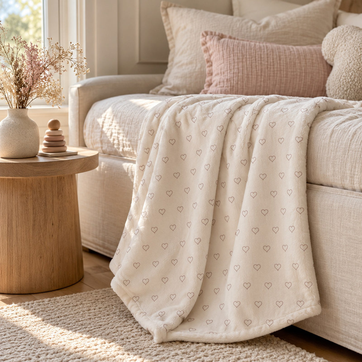 Tiny Hearts Minky Baby Blanket by Rooted & Refined