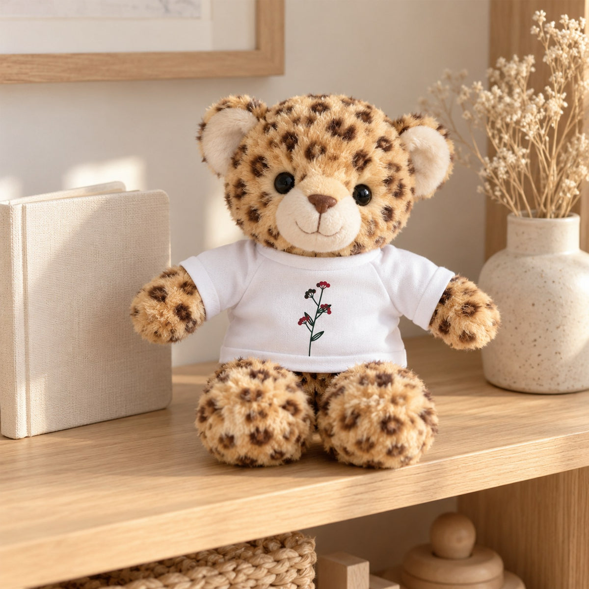 Little Jaguar Plush with Winter Berry Tee by Rooted & Refined
