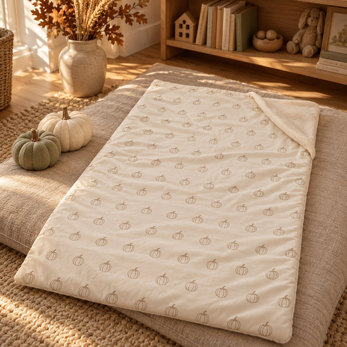 Pumpkin Minky Toddler Sleeping Bag by Rooted & Refined