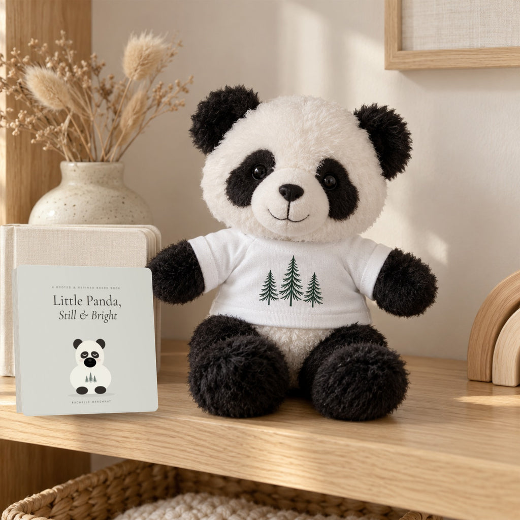 Little Panda, Still & Bright board book by Rachelle Merchant, Rooted & Refined