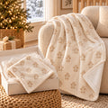 Gingerbread Man New Baby Gift Set by Rooted & Refined: matching minky lovey and minky baby blanket styled in a calm nursery
