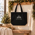 Still & Bright Evergreen Organic Cotton Tote in Black, styled at home