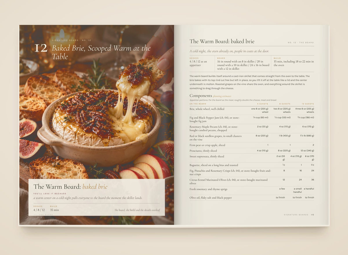 The Board, look inside: Signature board no. 12 · Baked brie