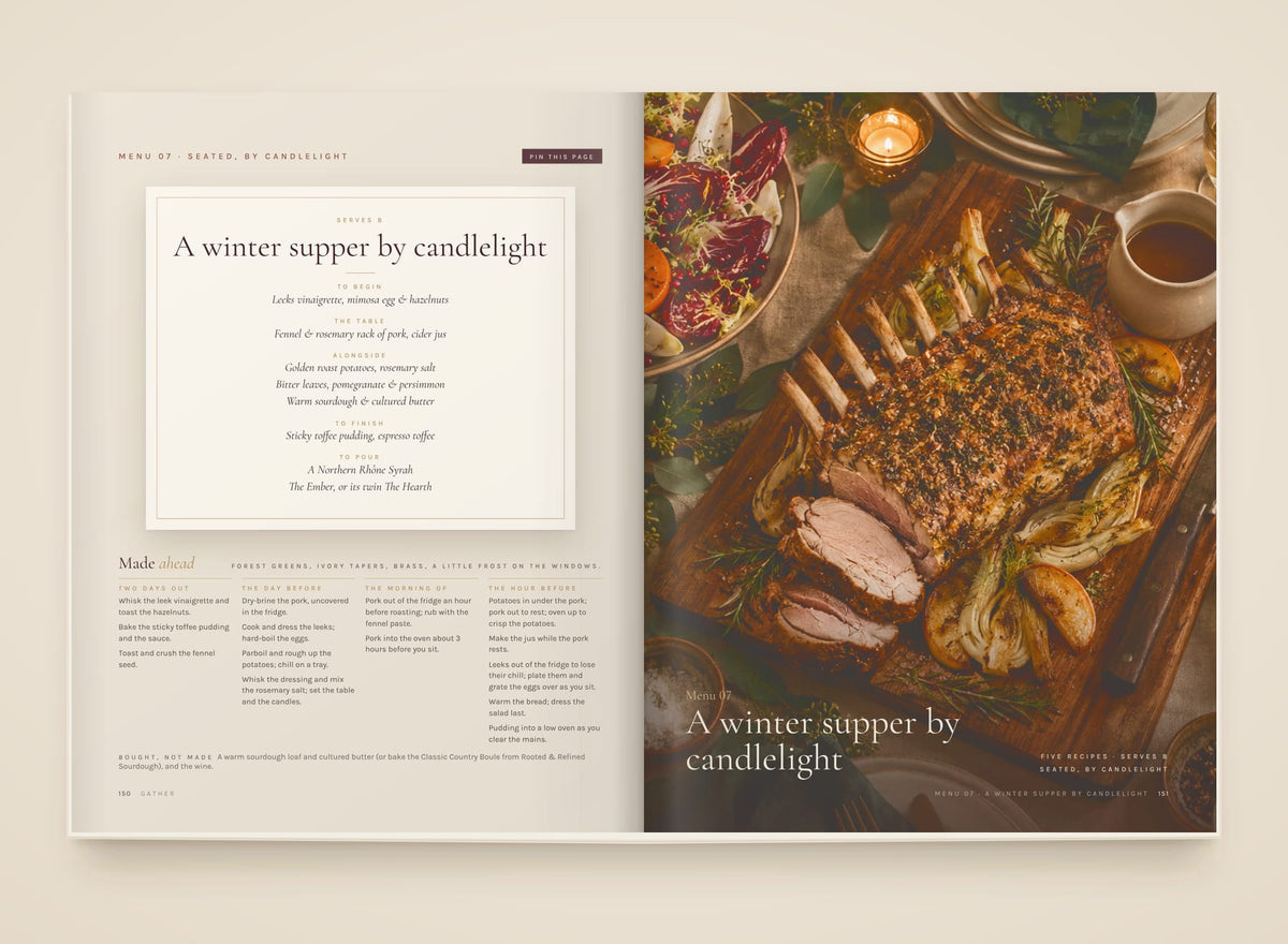 Gather, look inside: A winter supper by candlelight