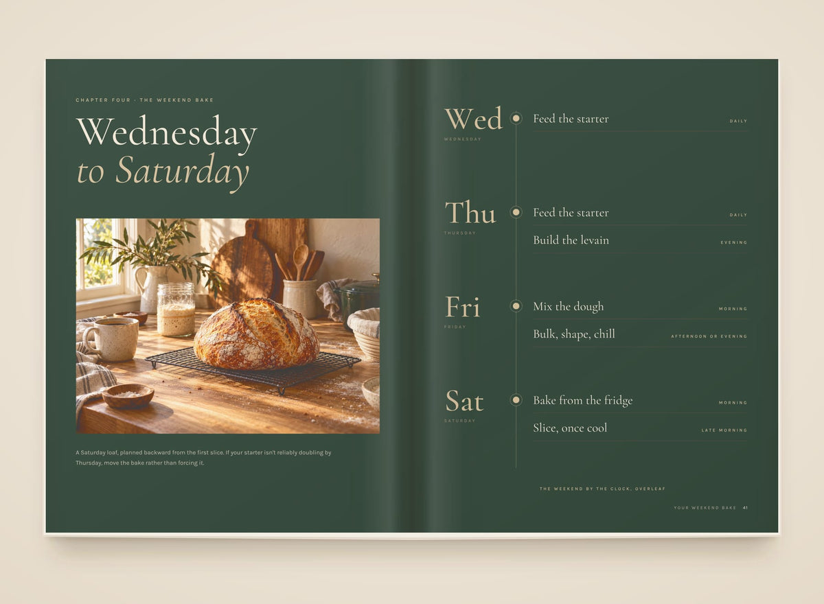 Rise, look inside: The weekend bake · Wednesday to Saturday