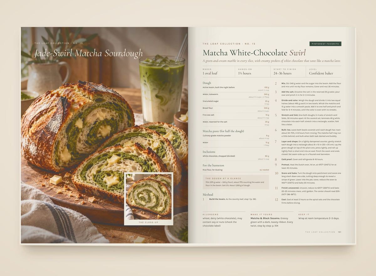 Rise, look inside: Matcha White Chocolate Swirl